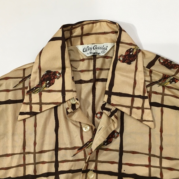 Vintage Burma Oleg Cassini Men's Silky Shirt - Picture 3 of 6